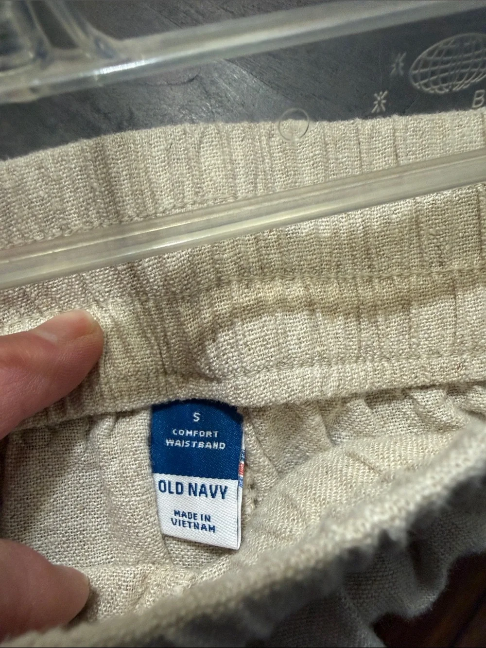 Old Navy High-Waist Linen-Blend Shorts in Light Beige